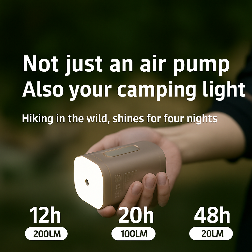 Mini Outdoor Electric Air Pump & Light