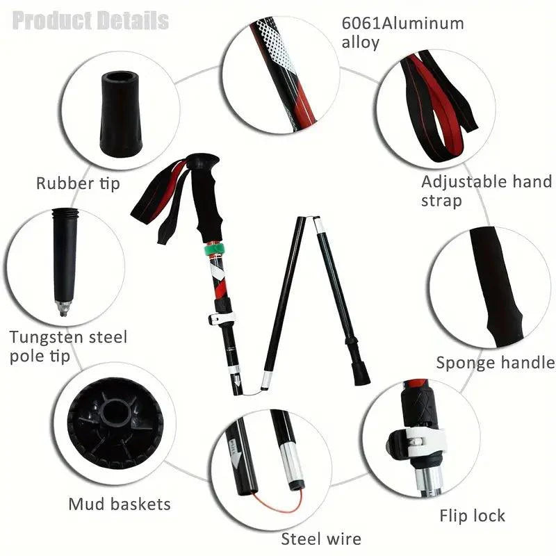 Lightweight Quick-Lock Trekking Poles (2 pieces)