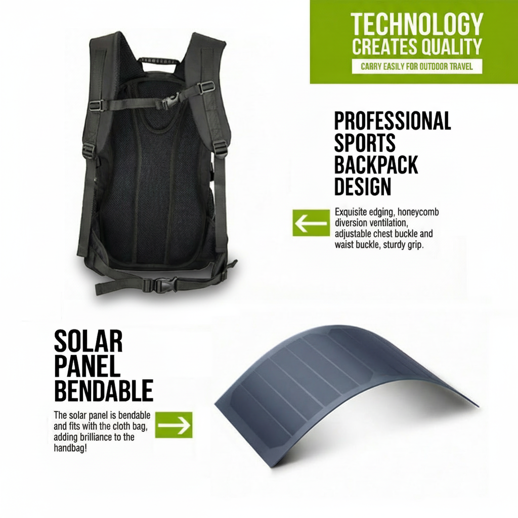 ECEEN solar backpack 35L