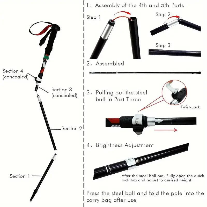 Lightweight Quick-Lock Trekking Poles (2 pieces)