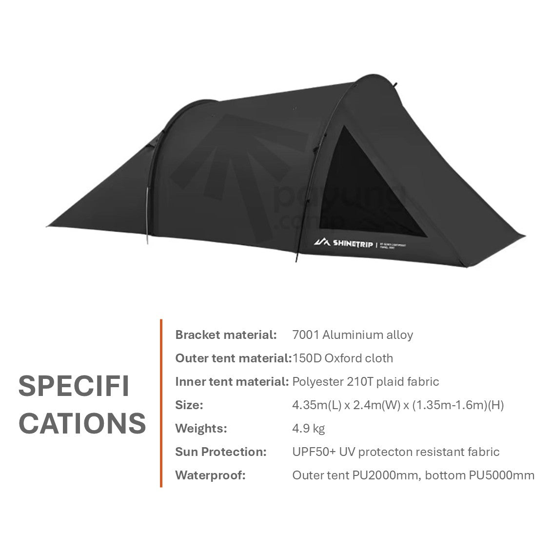 ShineTrip Multifunction Tunnel Tent  2 pers