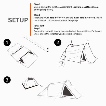 ShineTrip Multifunction Tunnel Tent  2 pers