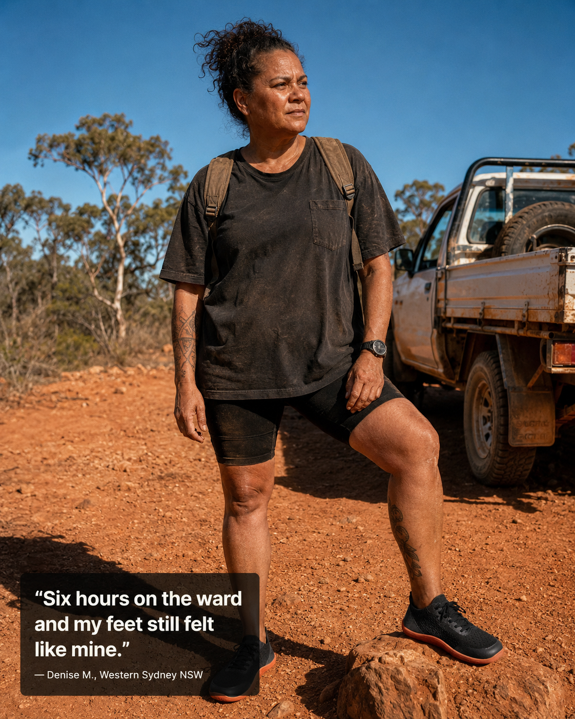 Folks Roam worn on the trail — customer quote