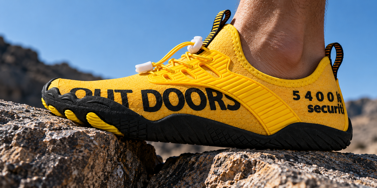 Flat zero-drop sole of the Terra on rock