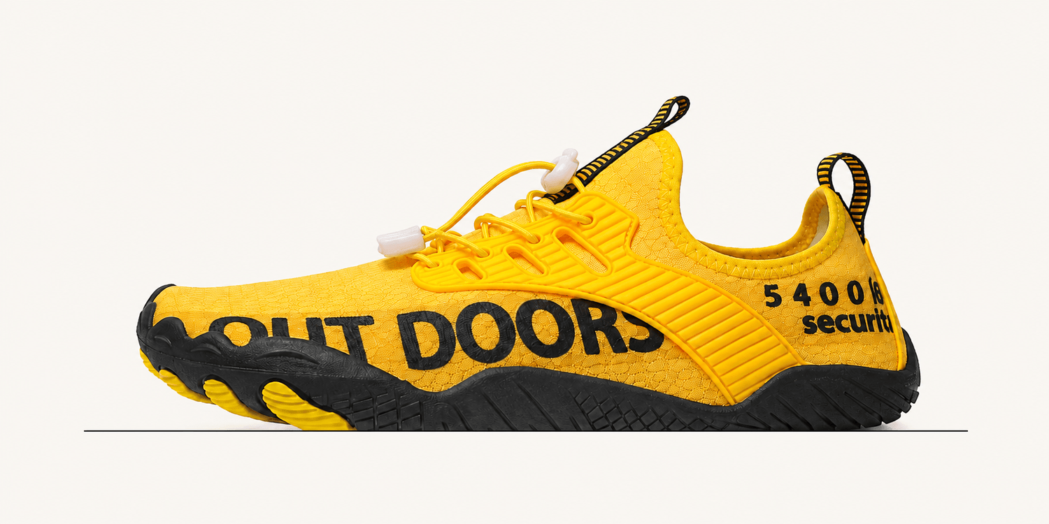 Folks Terra side profile on a flat baseline, level zero-drop sole