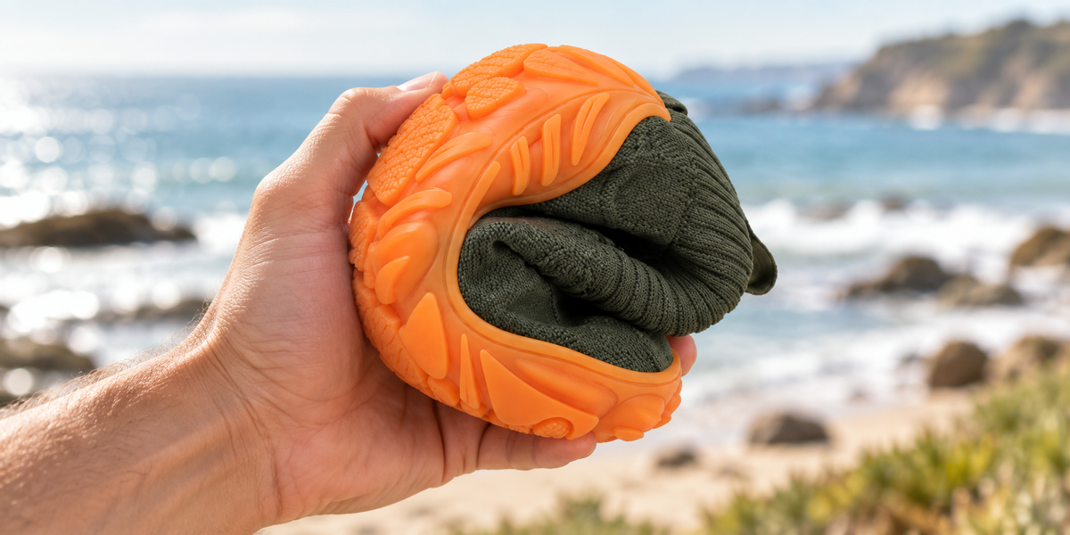 Feels like a sock, snug breathable knit