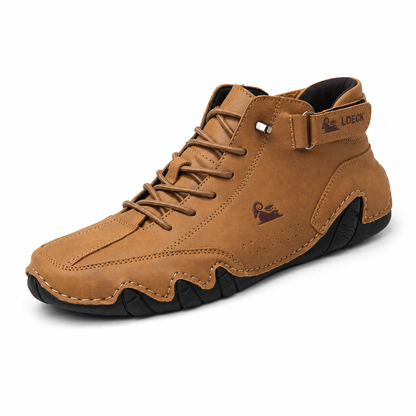 Verra Barefoot in Light Brown, three-quarter view