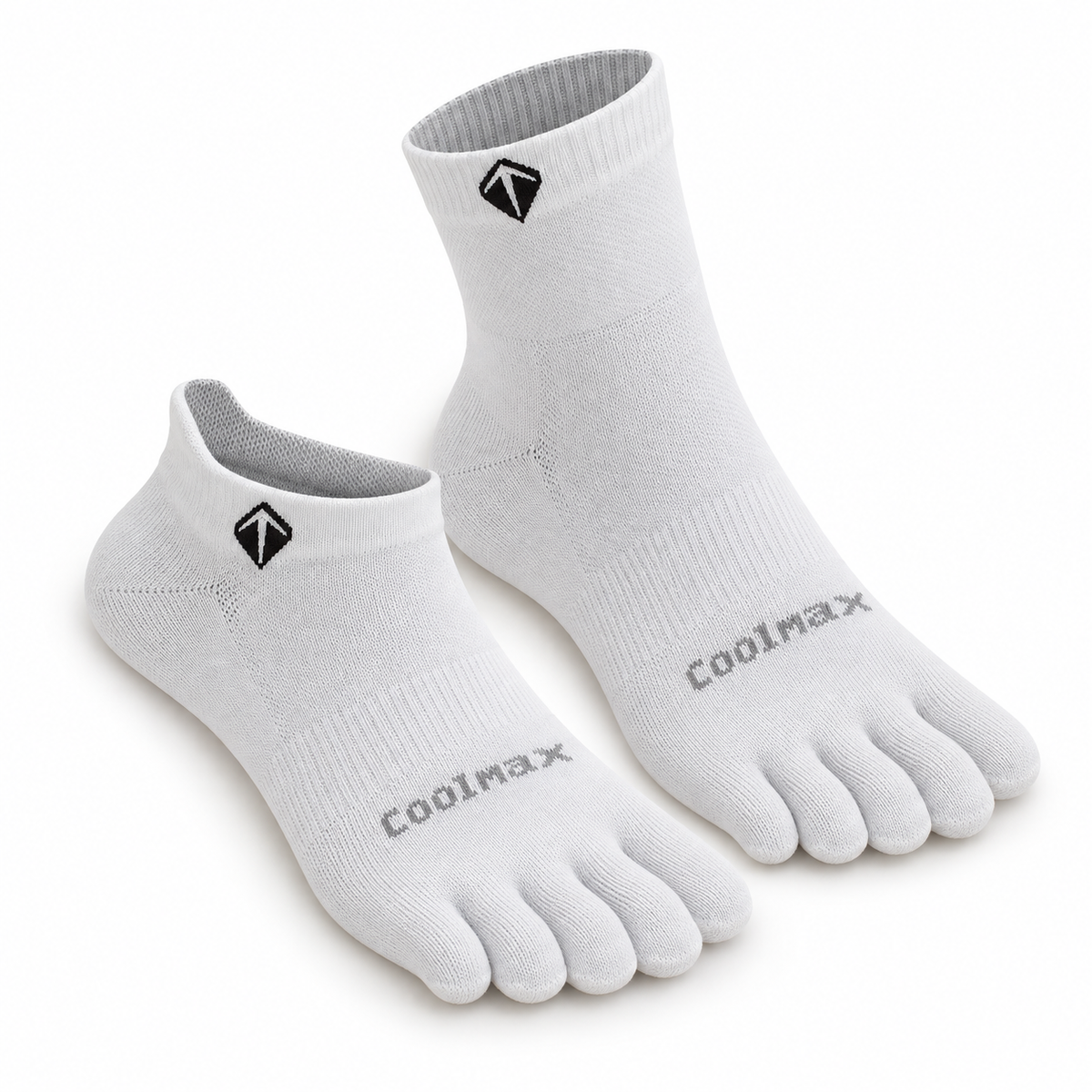 Folks Splay Toe Socks — white, side profile