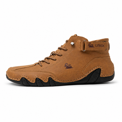 Verra Barefoot Light Brown side profile, flat zero-drop sole