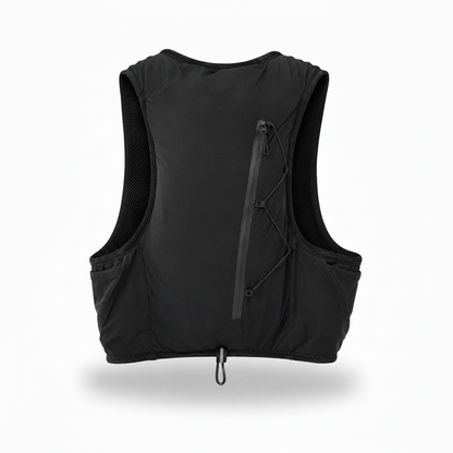Folks Traverse Hydration Vest rear view with pole holder and back pockets