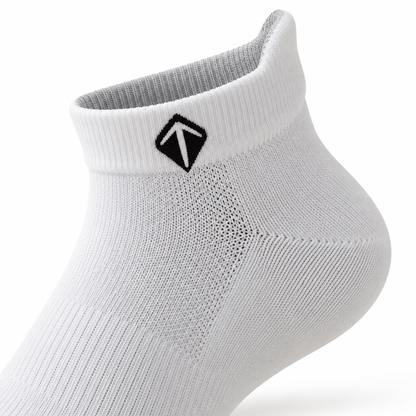 White Folks Splay five-toe socks worn, mid-stride