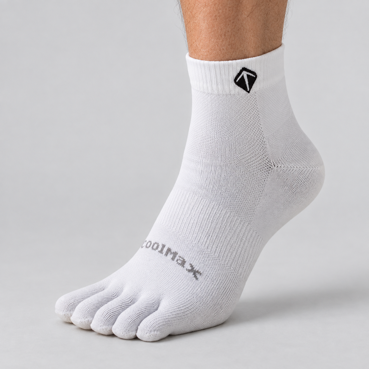 White Folks Splay five-toe socks — ankle and crew, pair