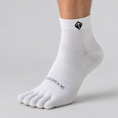 White Folks Splay five-toe socks — ankle and crew, pair